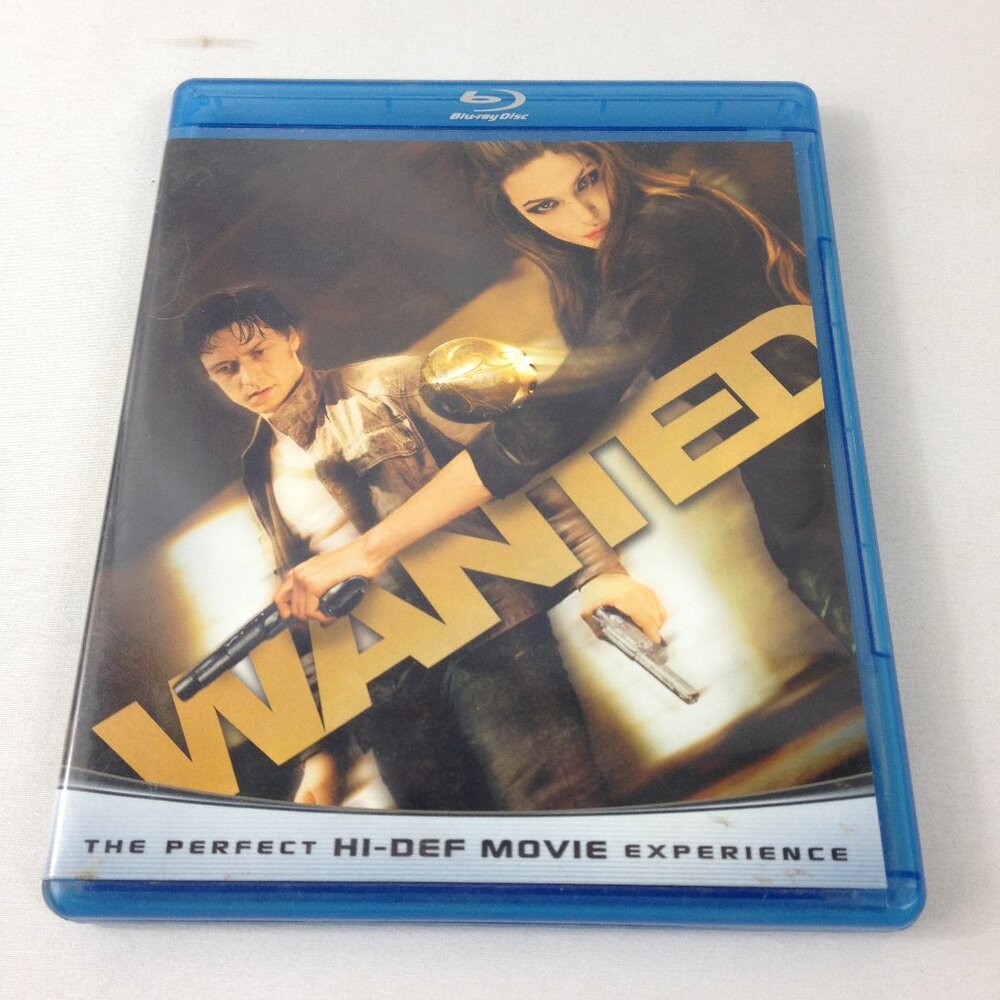 Wanted - 2008 - Blu/ray DVD - Rated R - Action - Angelina Jolie- Used